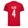 Herren Fußballbekleidung Dänemark Simon Kjaer #4 Heimtrikot WM 2022 Kurzarm